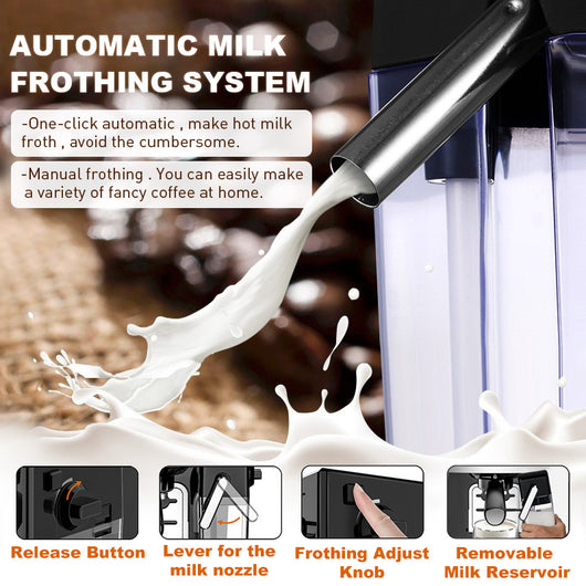 Cafetera Automática Italiana con Espumador de Leche Integrado - Image 3