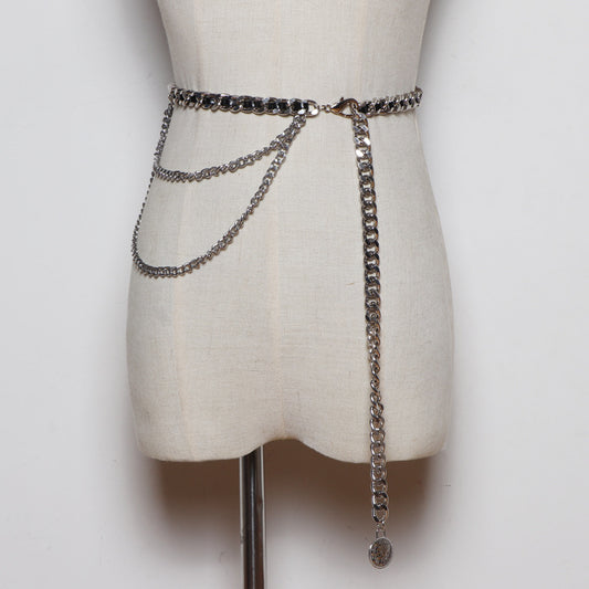 Cinturón Cadena Trenzada Metálica Coreana - Accesorio Versátil para Mujer - Image 2