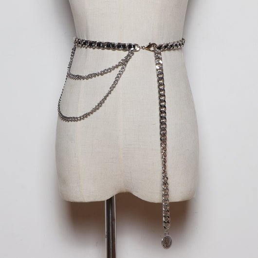 Cinturón Cadena Trenzada Metálica Coreana - Accesorio Versátil para Mujer - Image 2