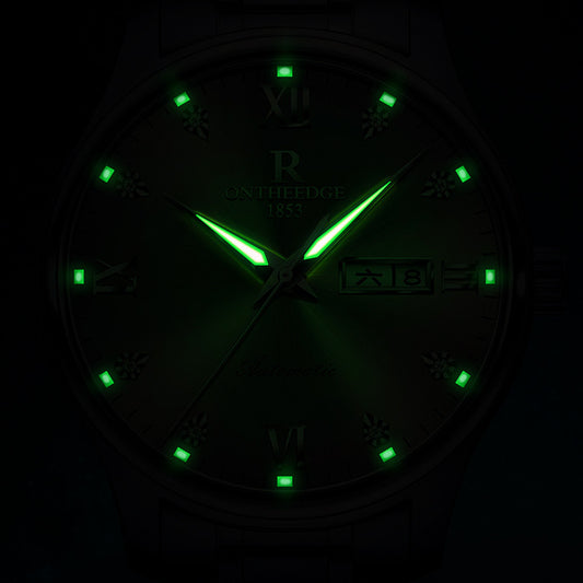 Reloj Mecánico Empresarial Impermeable con Esfera Luminosa - Image 2