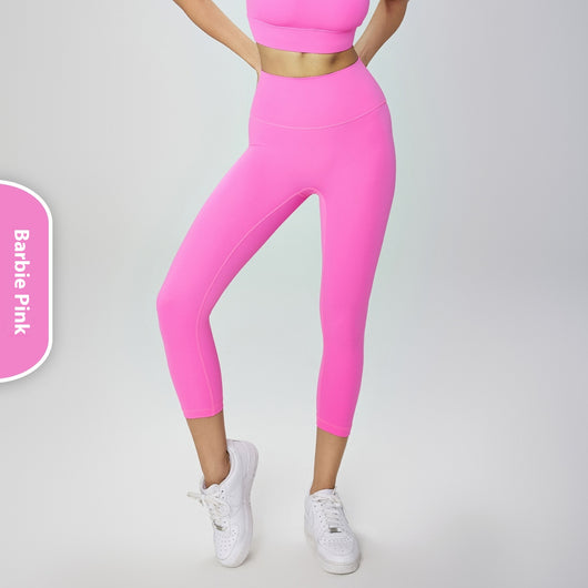 Leggings Yoga Cintura Alta Sin Costuras Nude Realza Glúteos Capri - Image 23