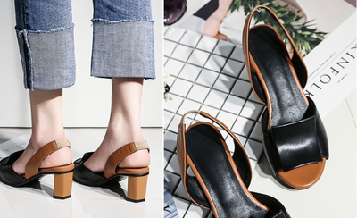 Sandalias de Tacón Bajo Punta Pez para Mujer - Image 9