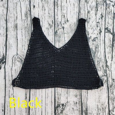 Conjunto de Bikini Tejido a Mano con Pantalón y Suéter Playero - Image 19