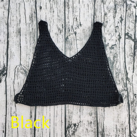 Conjunto de Bikini Tejido a Mano con Pantalón y Suéter Playero - Image 19