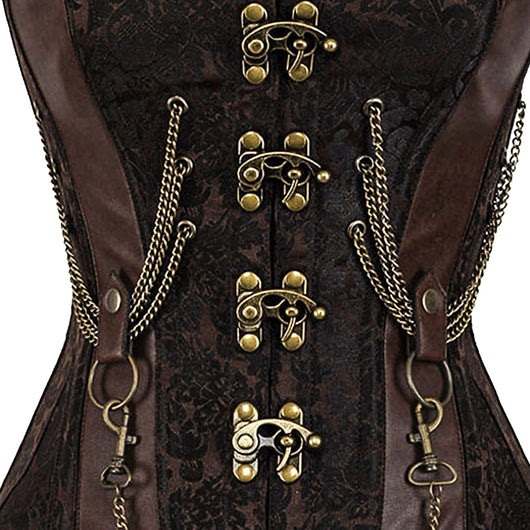 Chaleco Reductor Steampunk con Cadenas - Efecto Moldeador Frontal y Dorsal - Image 5