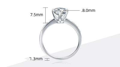 Anillo de Plata 925 con Moissanita de 2.0 Quilates Smart 2.0 - Image 6
