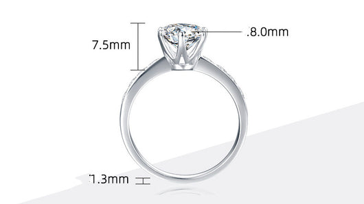 Anillo de Plata 925 con Moissanita de 2.0 Quilates Smart 2.0 - Image 6
