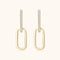 Light Luxury Design Double Ring Moissanite High Sense Niche S925 Silver Plated Tassel Earrings Gold