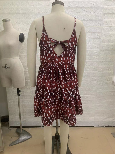 Vestido Bohemio Estampado de Tiras para el Día a Día - Image 9