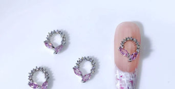 Accesorios de Nail Art en Circonita - Diseños Arco, Corazón, Luna e Irregular - Image 11