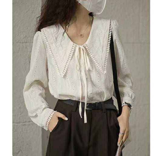 Blusa Primavera Cuello Italiano Puntiagudo para Mujer - Image 6