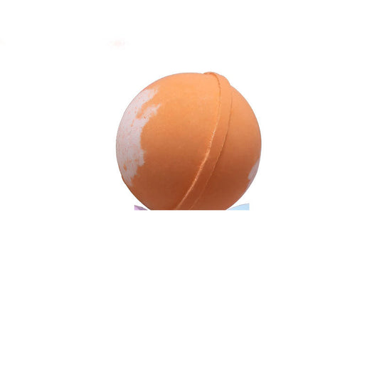 Orange pet bath bomb with white speckles, designed for cat and dog bathing and grooming. - Image 6