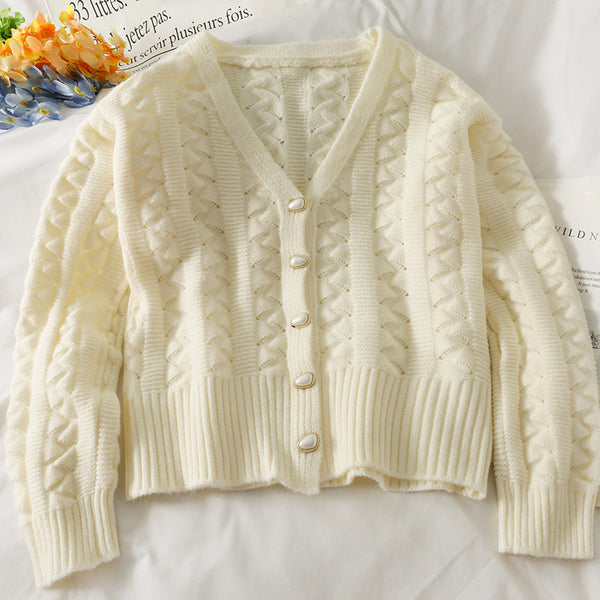Cardigan Abierto con Espacios y Mangas Largas