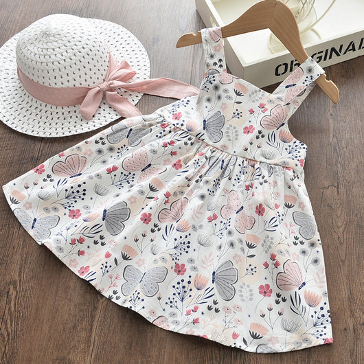 Vestido de Algodón Estampado para Niña con Mariposas - Image 7