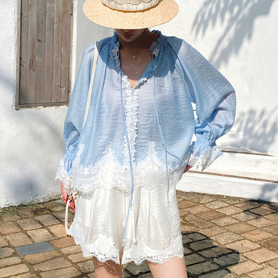 Blusa Diseñadora de Manga Larga Estilo Francia Meridional - Image 5
