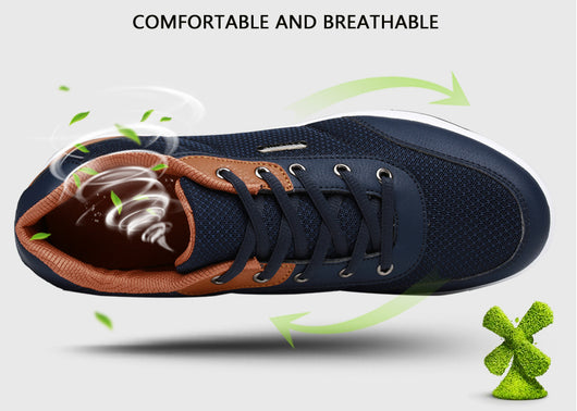 Zapatos Deportivos Casuales para Hombre - Zapatillas de Cuero Microfibra con Cordones Otoño - Image 16