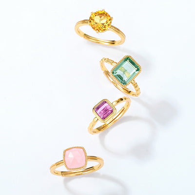 Anillo de Amatista Natural Cuadrado para Mujer - Image 5