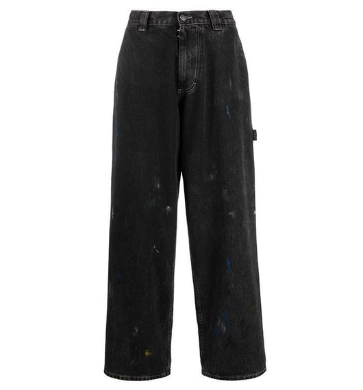 Pantalones Cargo Sueltos con Estampado Splash Ink para Hombre y Mujer