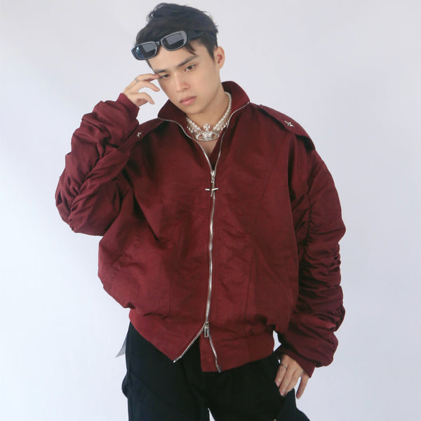 Chaqueta Personalizada con Mangas Trompeta Micro - Cremallera Frontal