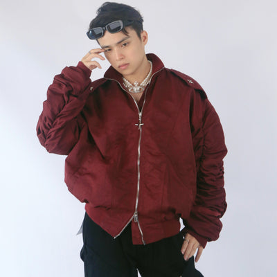 Chaqueta Personalizada con Mangas Trompeta Micro - Cremallera Frontal