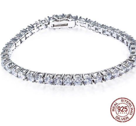 Pulsera de Plata S925 Cadena de Tenis 17-19cm Largo Ajustable - Image 8