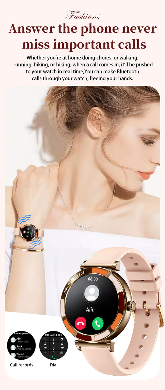 Reloj Inteligente H20 para Mujer con Llamadas Bluetooth HD - Image 20
