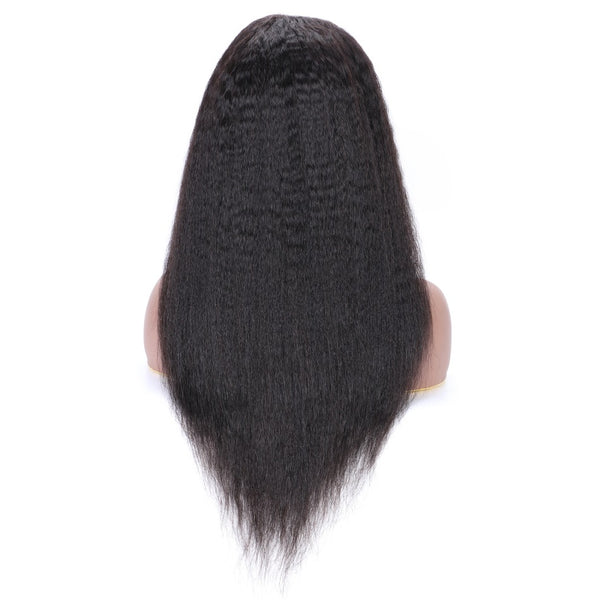 Peluca Frontal de Encaje Yaki 13x4 Cabello Liso y Ondulado