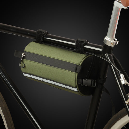 Bolsa Frontal de Gran Capacidad para Bicicleta de Montaña con Soporte Plegable