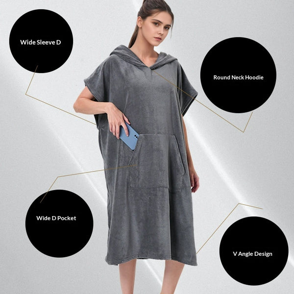 Poncho Toalla Multifuncional Absorbente de Secado Rápido