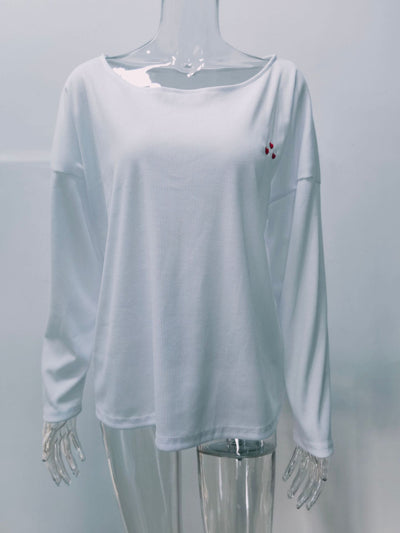 Blusa Holgada con Bordado de Amor y Mangas Largas - Image 11