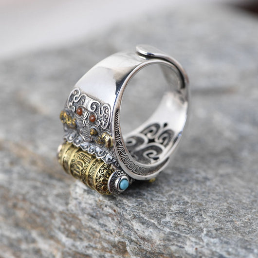 Anillo Giratorio Personalizado Ajustable Retro - Image 10