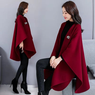 Capa Abrigo de Lana para Mujer Longfengni - Image 3