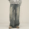 Jeans Rectos Hombre Diseño Deconstruido Niche
