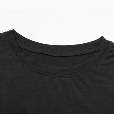 Camiseta Suelta de Largo Medio en Color Liso para Mujer - Image 22