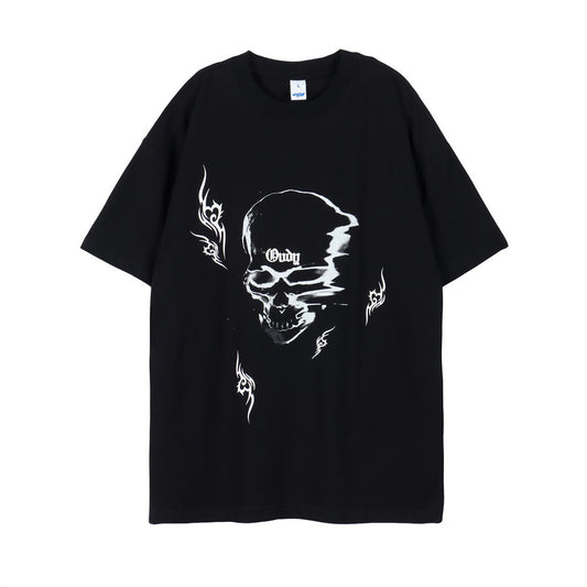 Camiseta Negra Estampado Calavera para Hombre