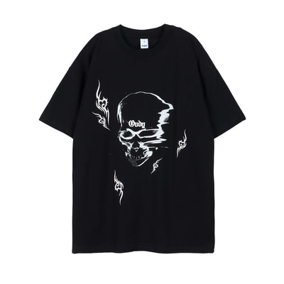 Camiseta Negra Estampado Calavera para Hombre