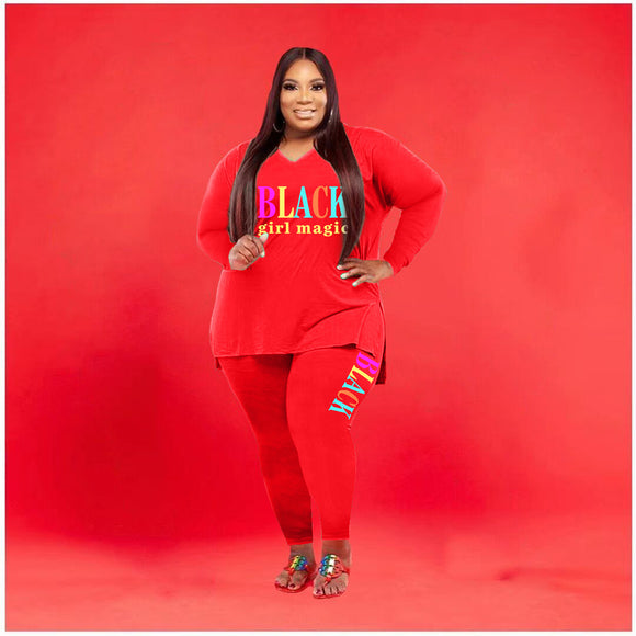 Conjunto Deportivo Estampado Talla Grande para Mujer