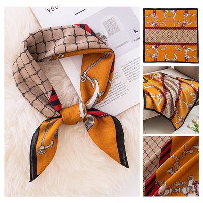 Pañuelo de Seda Emulada 70cm - Accesorio de Moda Versátil - Image 16