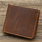 Cartera Bifold de Cuero Crazy Horse para Hombre