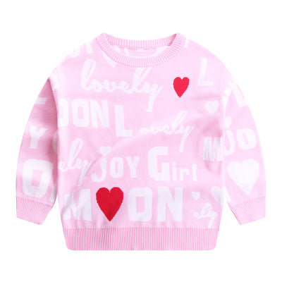 Suéter Infantil Otoño Algodón Doble Tejido con Diseño Love Letter - Image 10