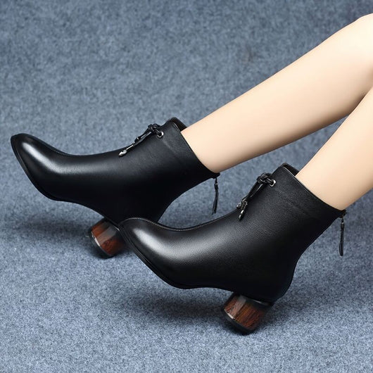 Botas Negras de Invierno Estilo Coreano para Mamá - Diseño Moderno y Elegante - Image 5