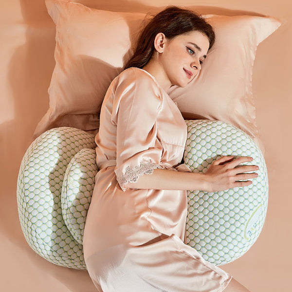Almohada de Embarazo Ergonómica - Soporte Lateral y Abdominal