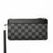 Billetera Clutch de Cuero Premium con Patrón Escocés
