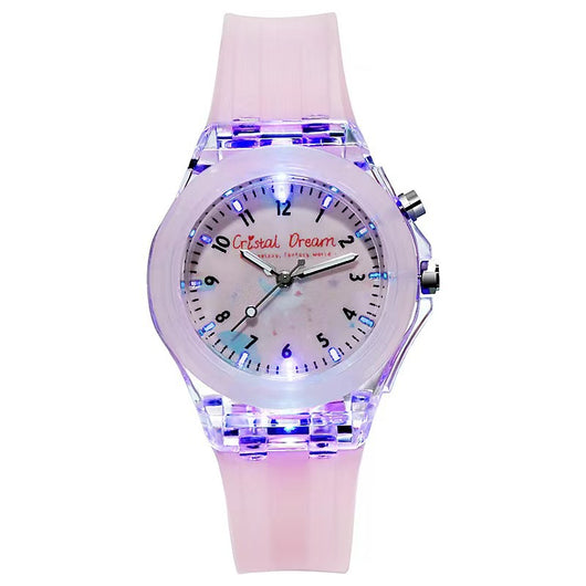 Reloj Infantil de Silicona con Luz y Patrón de Frutas - Image 23