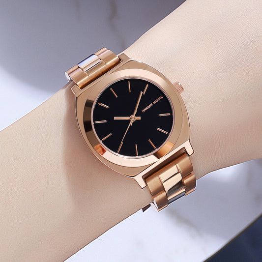 Reloj de Cuarzo Acuático para Mujer con Correa de Acero