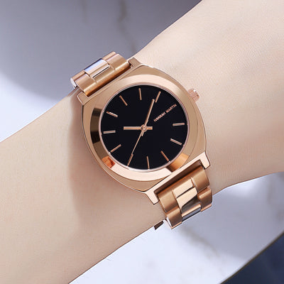 Reloj de Cuarzo Acuático para Mujer con Correa de Acero
