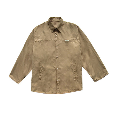 Camisa Manga Larga Retro Versátil para Hombre - Image 13
