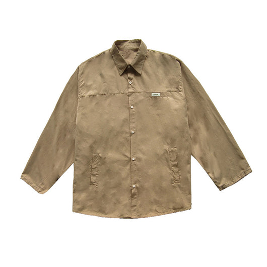 Camisa Manga Larga Retro Versátil para Hombre - Image 13