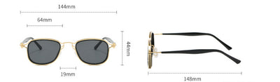 Gafas de Sol Retro Marco Cuadrado Metal - Image 12