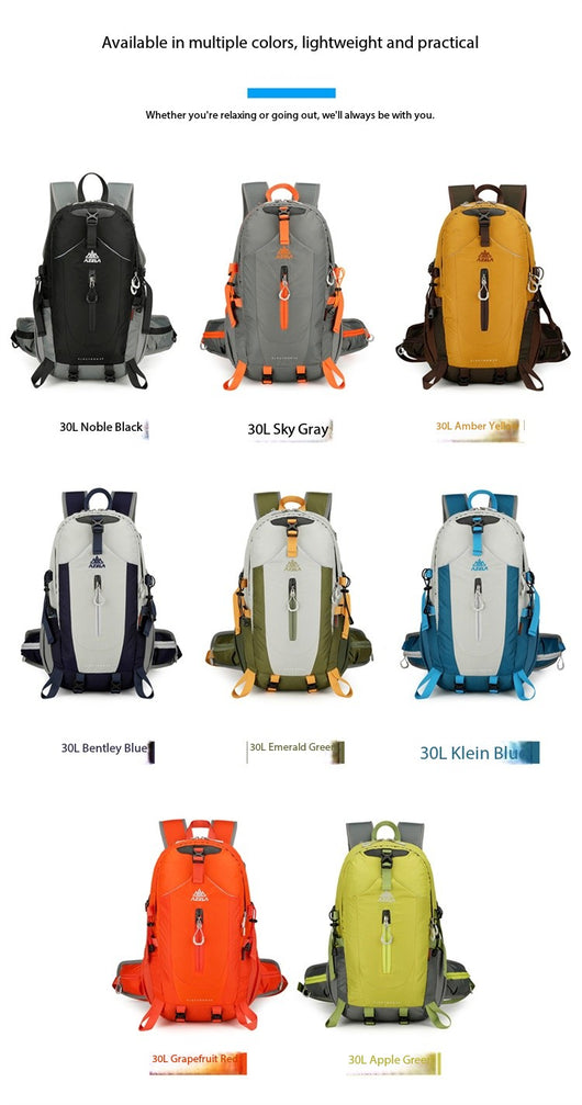 Mochila de Trekking AZELA Electron 40L - Blanco y Azul Marino para Senderismo y Viajes - Image 25